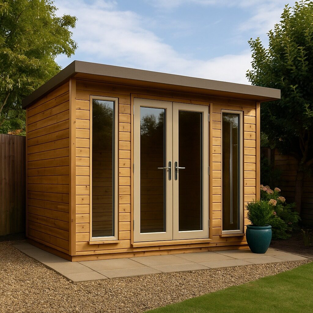 garden-office-norwich-norfolk Modern timber garden office installed in Norwich, Norfolk